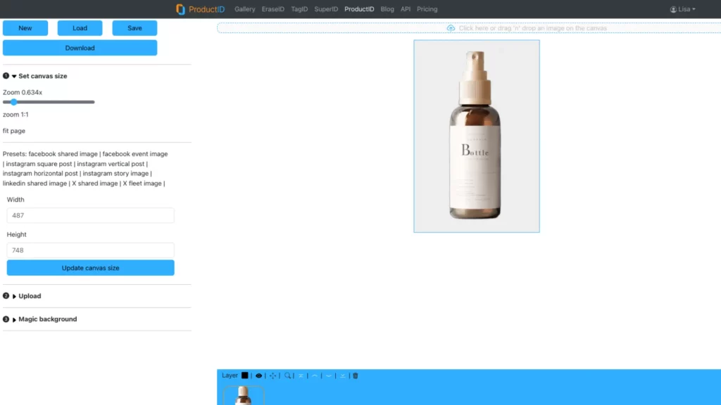 ProductID utilise Magic Background pour créer un nouvel arrière-plan pour un produit à l'aide de l'IA