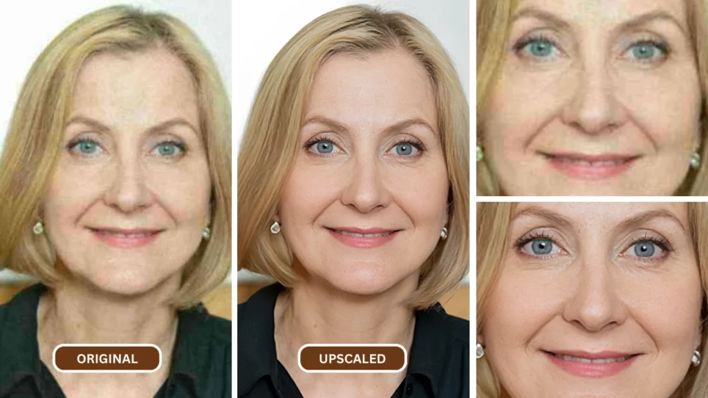 Affûteur d'images ai par superid montrant une comparaison entre l'image originale et l'image mise à l'échelle