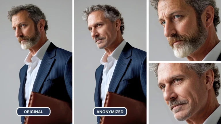 L'identité d'un bel homme âgé est anonymisée grâce à l'IA