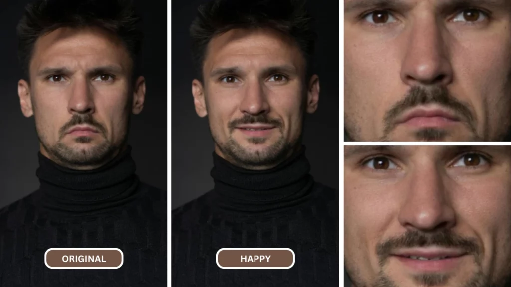 Uomo in maglietta nera a collo alto che usa EraseID