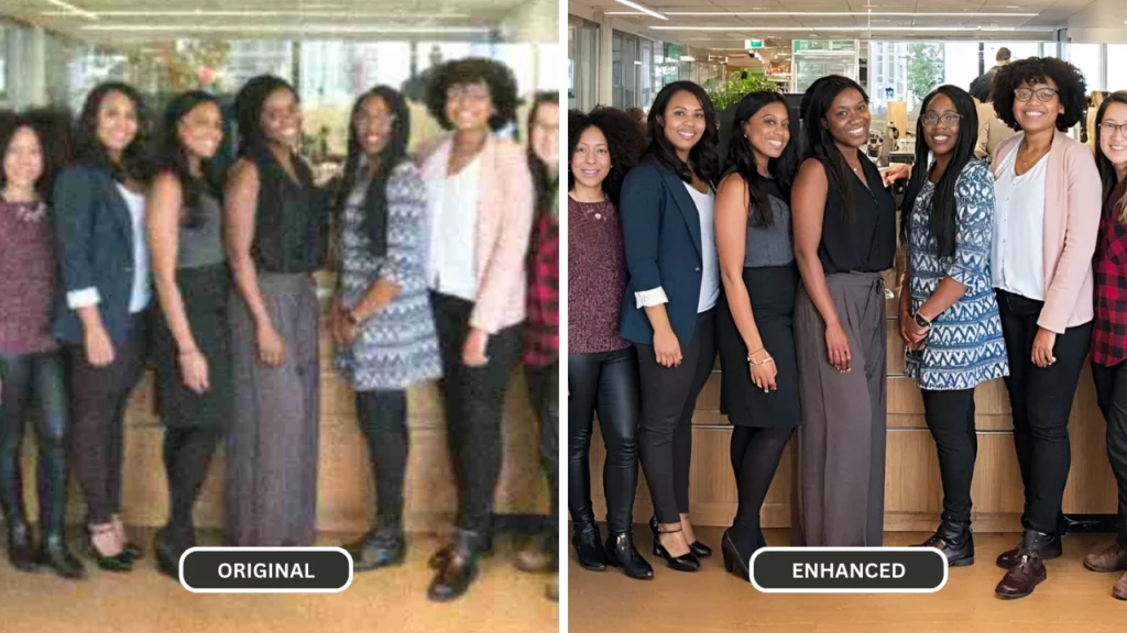 Verbessertes Bild einer Gruppe von Frauen im Büro