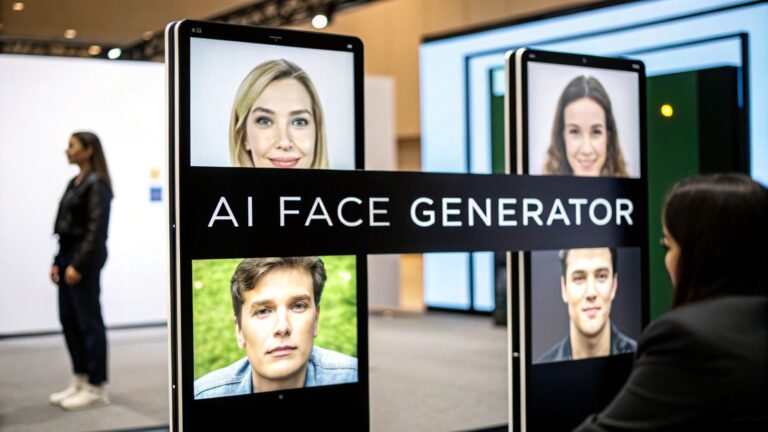 image montrant les meilleurs outils de génération de visages IA en action