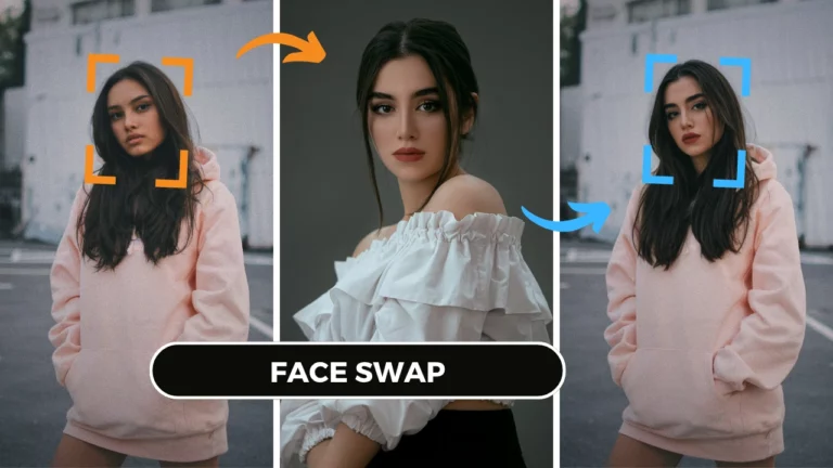 Meilleur échange de visage d'une image de femme portant un long sweat à capuche rose