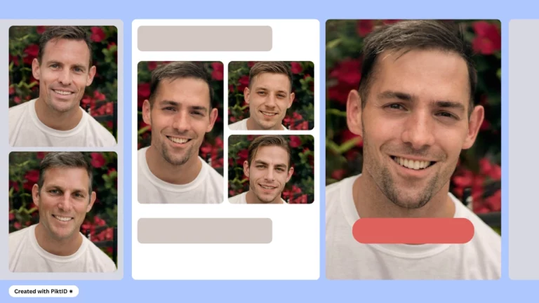 Utilisation de PiktID comme éditeur d'échange de visage sur l'image d'un jeune homme