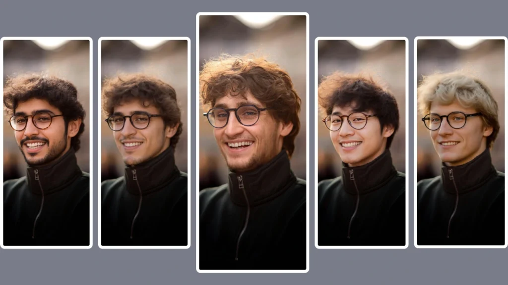 Gros plan haute résolution généré par l'IA d'un jeune homme portant un sweat à capuche décontracté, mettant en valeur la mode streetwear contemporaine et le style masculin urbain.