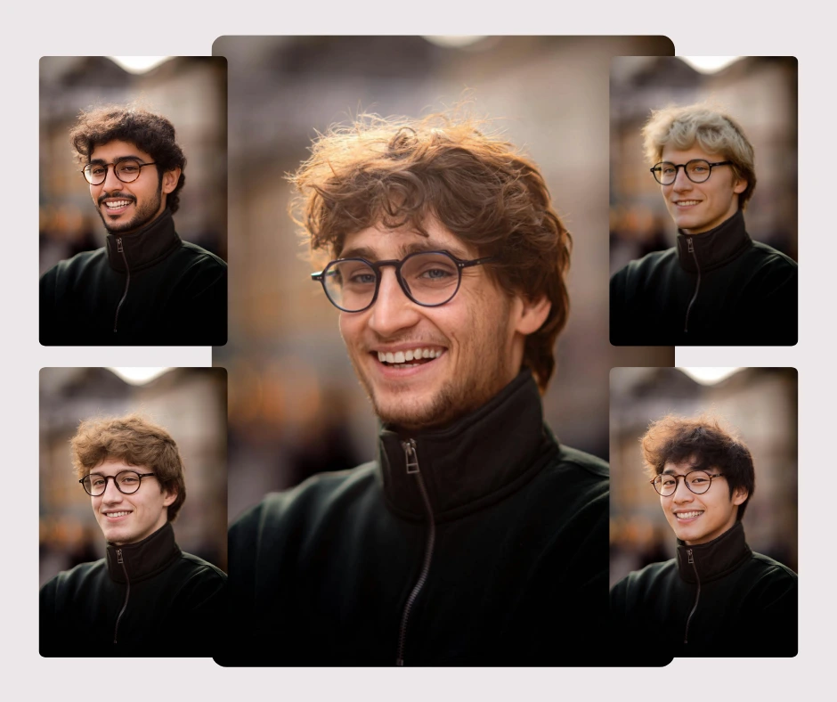 Modèle masculin élégant généré par l'IA, vêtu d'un sweat à capuche noir minimaliste, présentant les tendances de la mode streetwear et le style masculin monochrome.