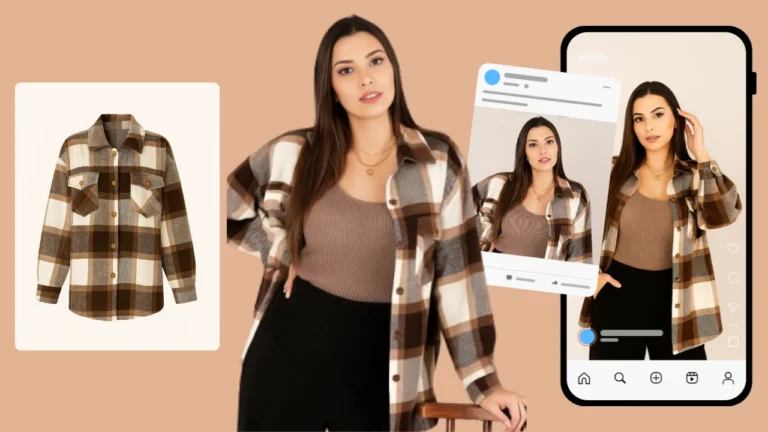 Image de changeur de tenue AI en vedette mettant en évidence un modèle dans des vêtements échangés numériquement, conçus avec l'IA de changement de vêtements PiktID.