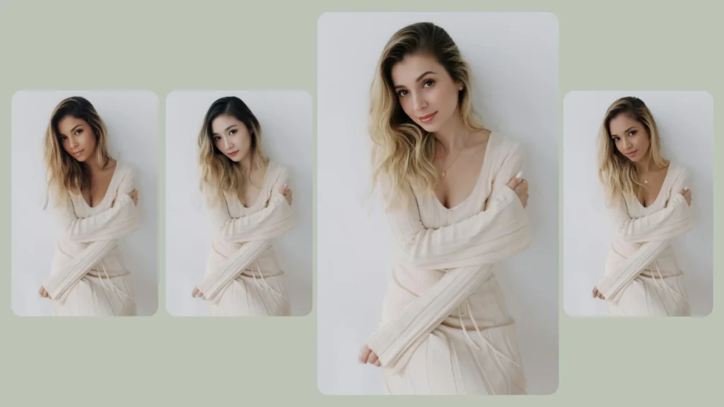 AI-generated faces of four women from diverse ethnic backgrounds, celebrating inclusivity, diversity, and representation in digital fashion modeling.